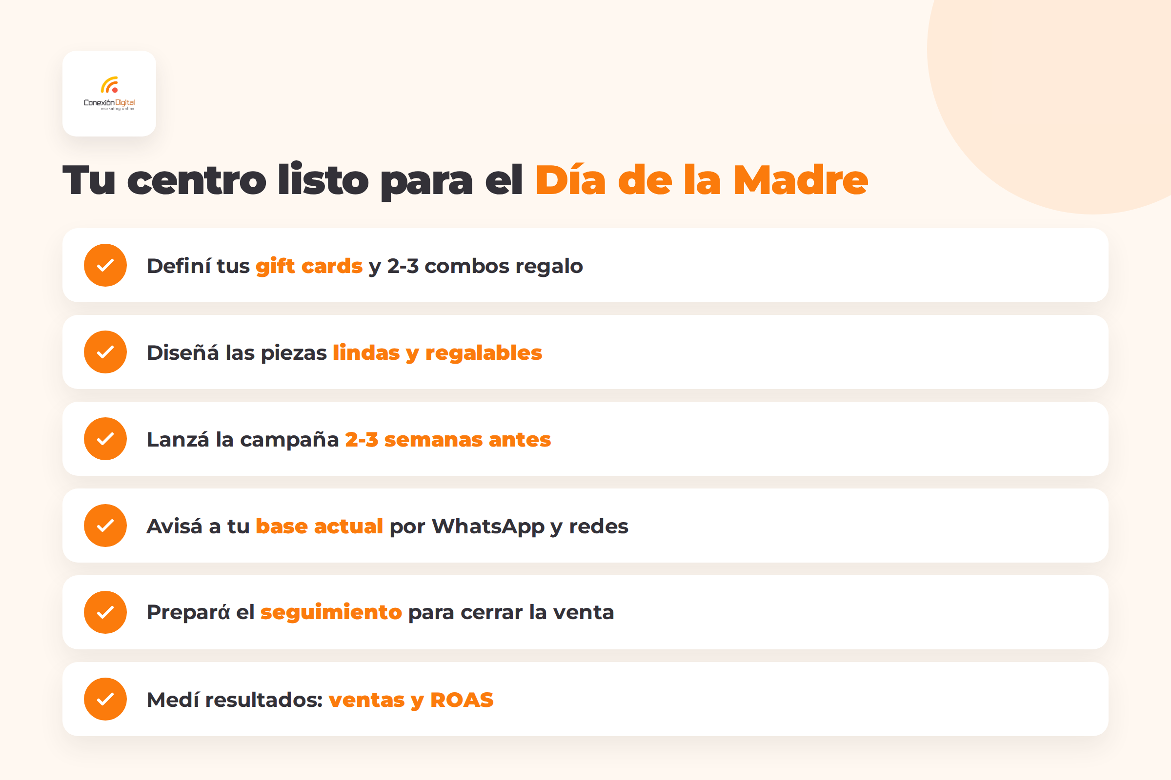Checklist para el Día de la Madre en tu centro de estética
